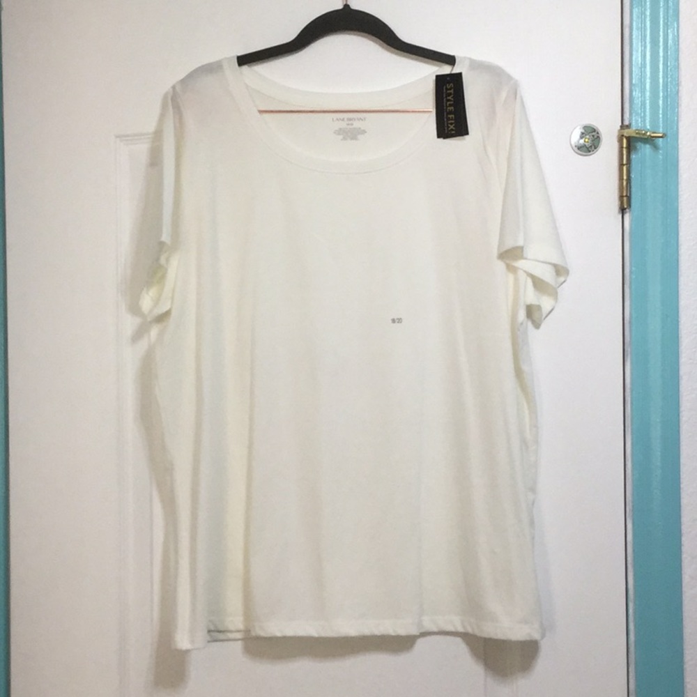 NWT Lane Bryant off white soft t shirt